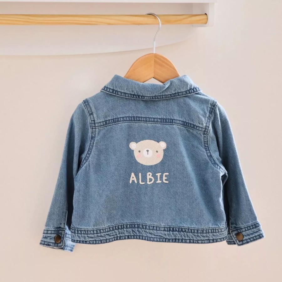 Kids (2-7Yrs) My 1st Years Kids Denim Collection | Personalised Bear Denim Jacket