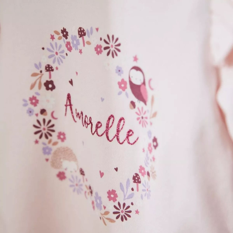 Furniture My 1st Years Bedtime Accessories | Personalised Pink Floral Frill Pyjama Set