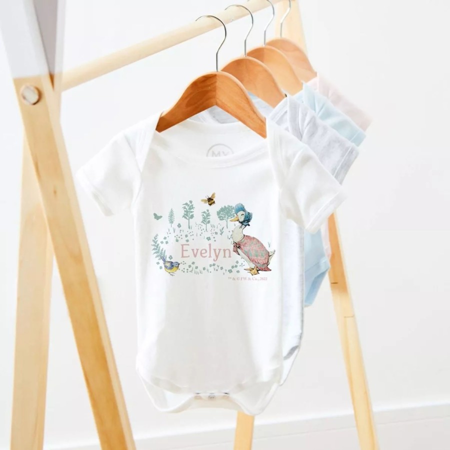 Baby (0-24 Mos) My 1st Years All Baby Clothing | Personalised Jemima Puddleduck White Bodysuit