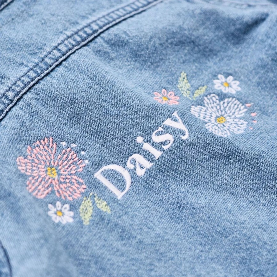 Baby (0-24 Mos) My 1st Years Baby Outerwear | Personalised Floral Design Children'S Denim Jacket