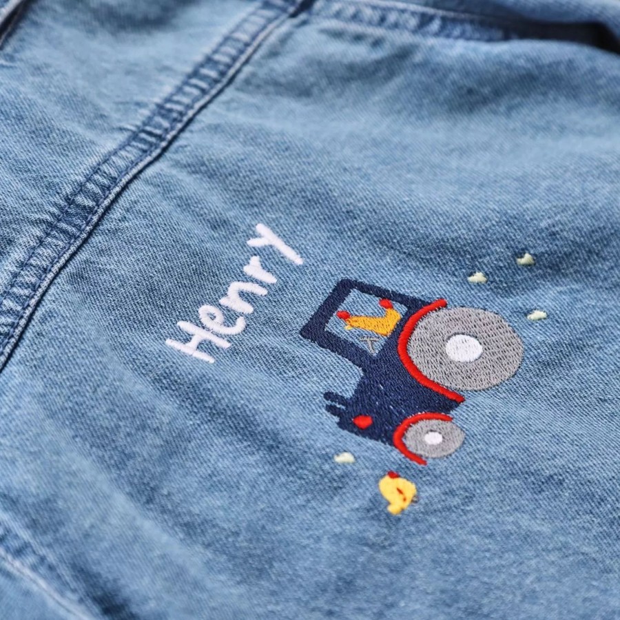 Kids (2-7Yrs) My 1st Years Kids Outfits | Personalised Farmyard Denim Jacket