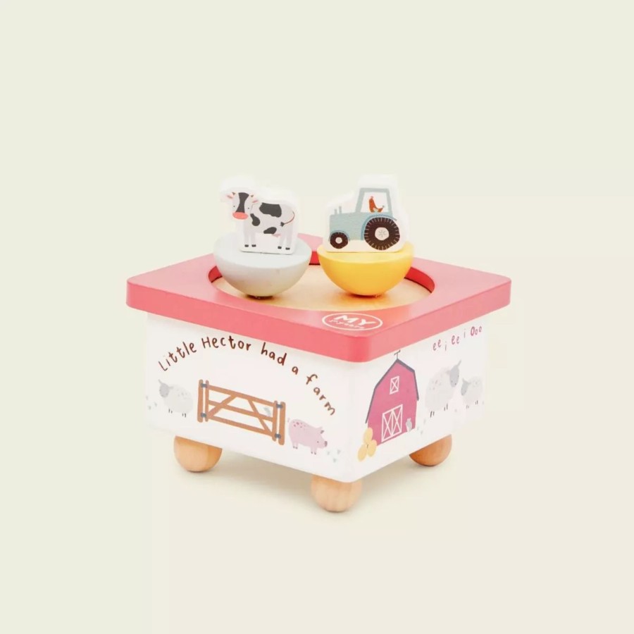 Furniture My 1st Years Room Accessories | Personalised Wooden Farmyard Music Box