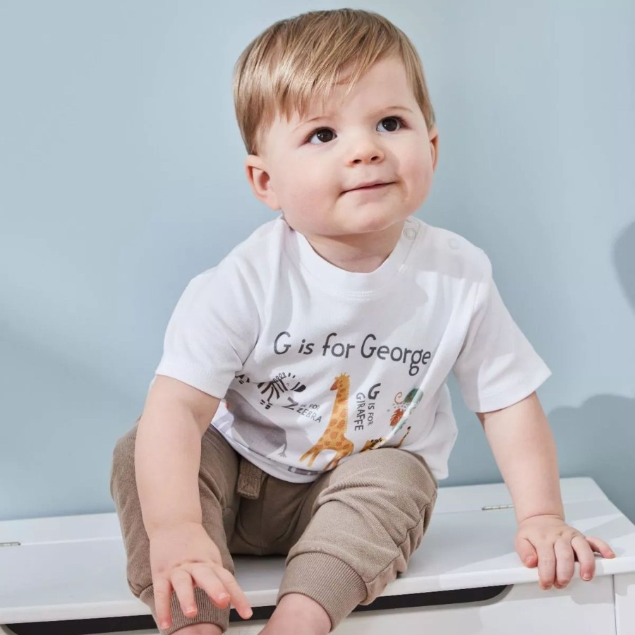 Kids (2-7Yrs) My 1st Years Kids Outfits | Personalised White Safari T-Shirt