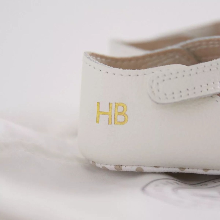 Baby (0-24 Mos) My 1st Years Baby Shoes | Personalised Ivory Leather Pram Shoes