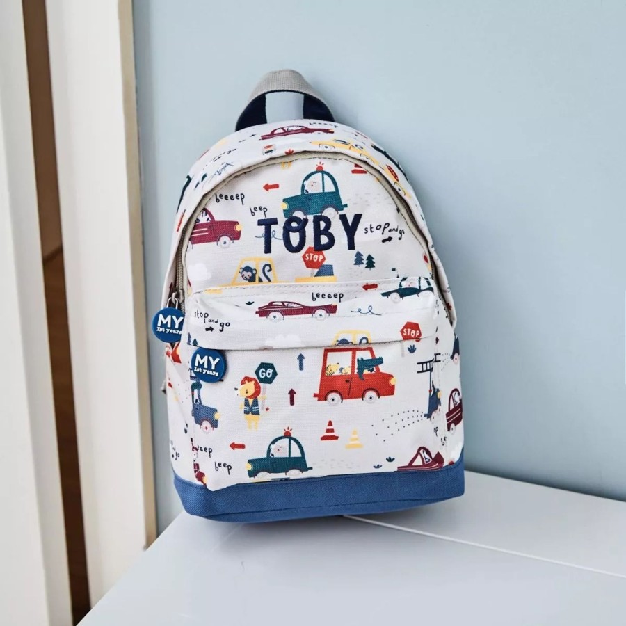 Kids (2-7Yrs) My 1st Years Kids Backpacks | Personalised Transport Print Mini Backpack