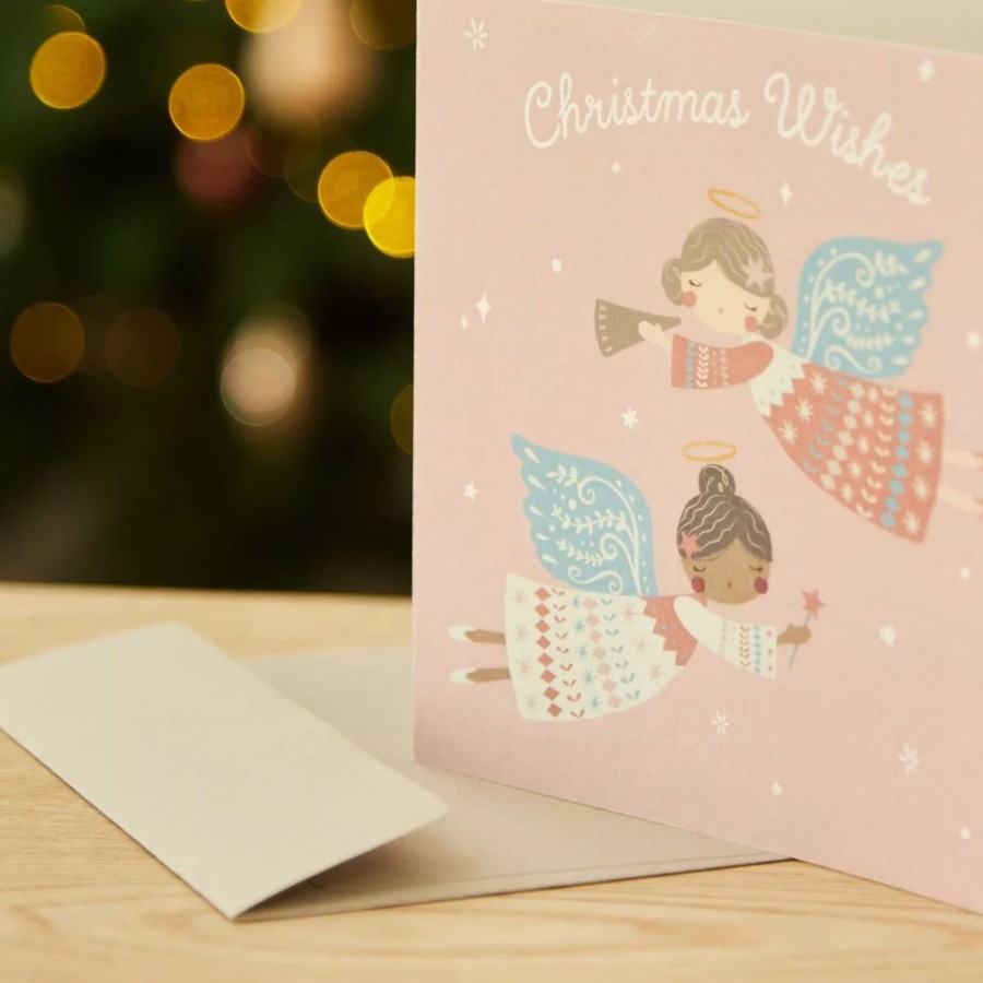 Gifts My 1st Years Greetings Cards | Pink Angel Christmas Card