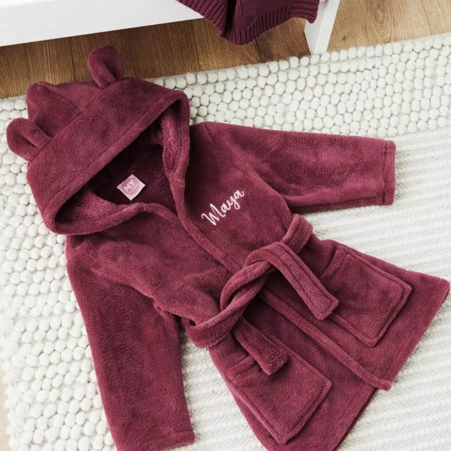 Kids (2-7Yrs) My 1st Years Kids Dressing Gowns | Personalised Berry Fleece Robe