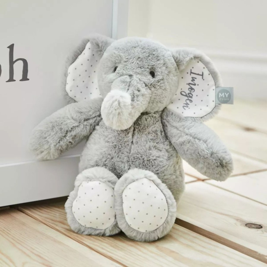 Toys & Books My 1st Years Cuddly Toys | Personalised Grey Elephant Soft Toy