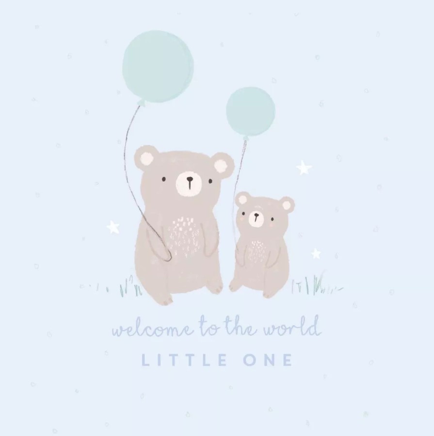 Gifts My 1st Years Greetings Cards | Personalised Bear Design New Baby Greetings Card