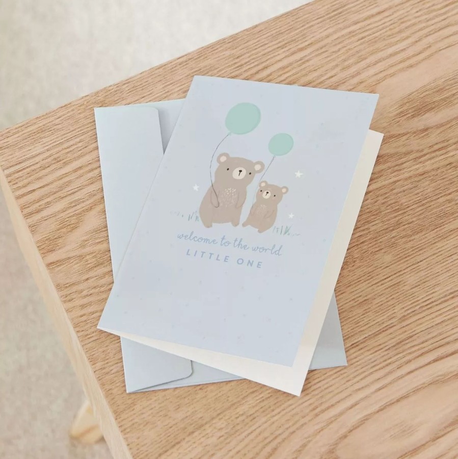 Gifts My 1st Years Greetings Cards | Personalised Bear Design New Baby Greetings Card