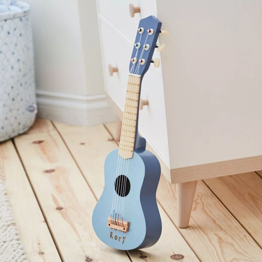 Toys & Books My 1st Years Musical | Personalised Blue Guitar Wooden Toy