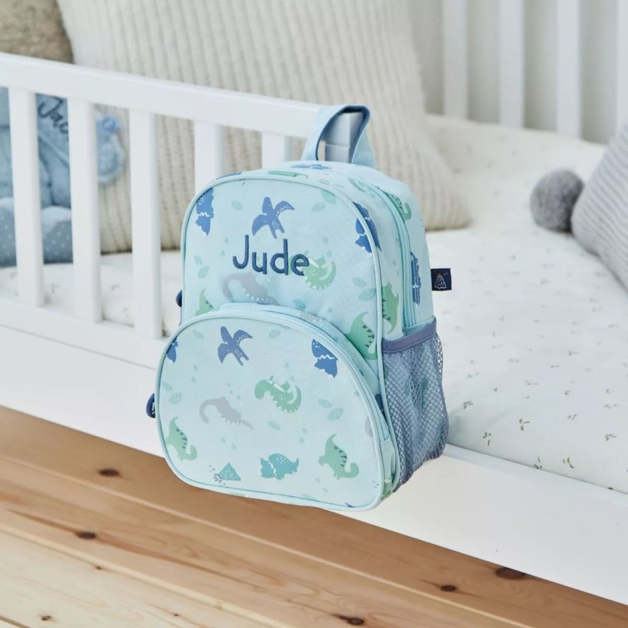 Kids (2-7Yrs) My 1st Years Kids Backpacks | Personalised Blue Dinosaur Mini Backpack