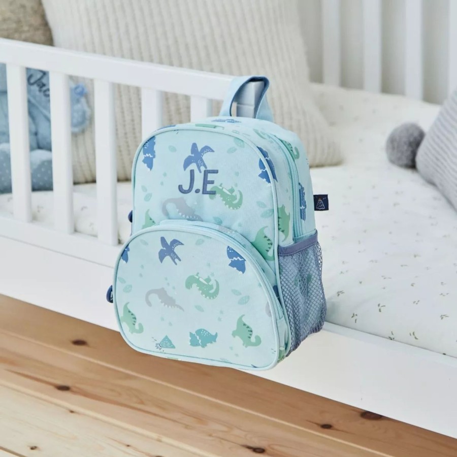 Kids (2-7Yrs) My 1st Years Kids Backpacks | Personalised Blue Dinosaur Mini Backpack