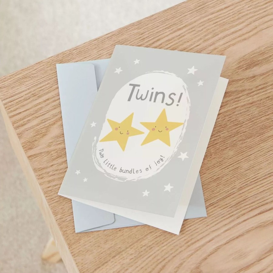 Gifts My 1st Years Greetings Cards | Personalised New Baby Twins Greetings Card