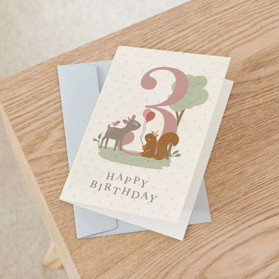 Gifts My 1st Years Greetings Cards | Personalised Woodland Design 3Rd Birthday Card