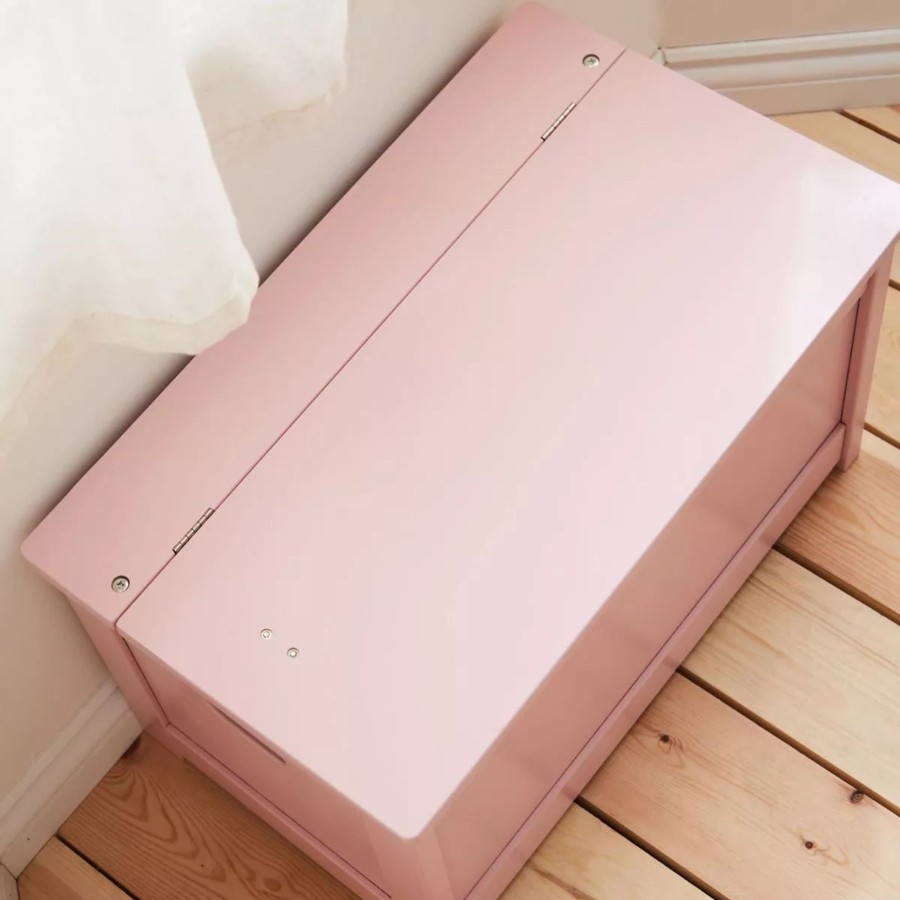 Furniture My 1st Years Toy Chests & Benches | Personalised Pink Floral Wreath Design Panelled Toy Box