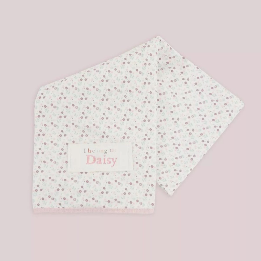 Baby (0-24 Mos) My 1st Years Baby Blankets & Comforters | Personalised Floral Print Organic Jersey Blanket