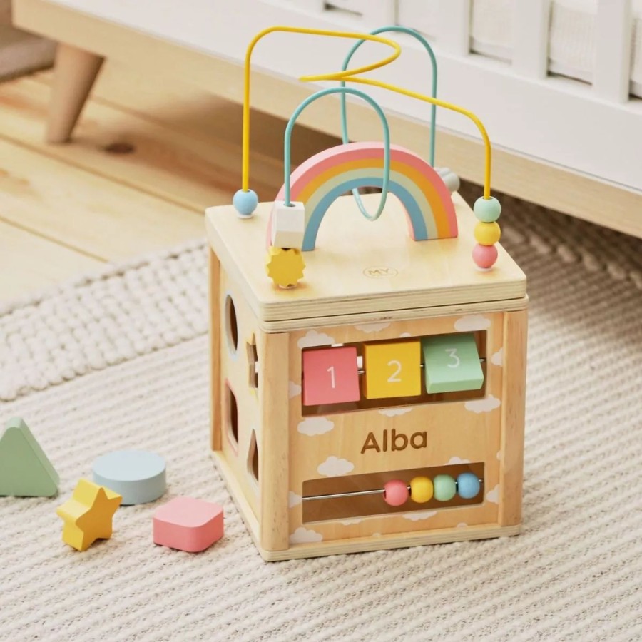 Toys & Books My 1st Years Montessori | Personalised Wooden Activity Cube Toy