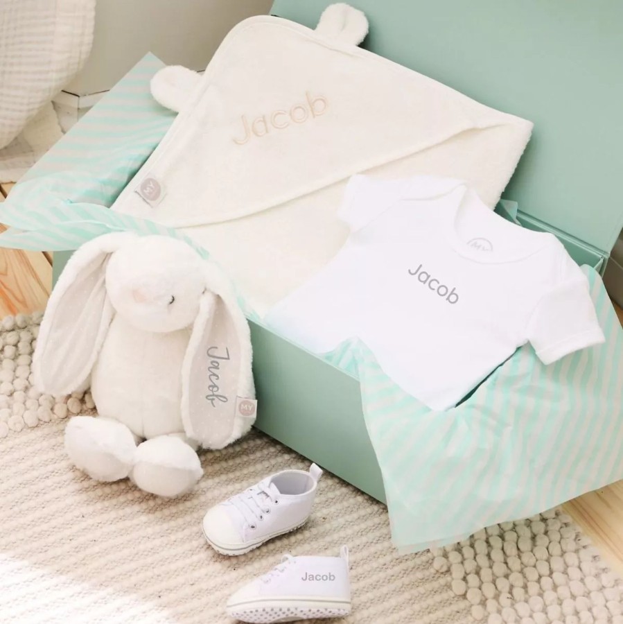 Gifts My 1st Years Clothing Gift Sets | Personalised Ivory New Baby Bundle