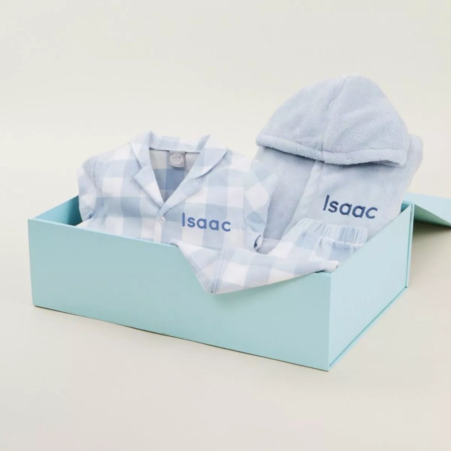 Gifts My 1st Years Clothing Gift Sets | Personalised Blue Essential Bedtime Gift Set