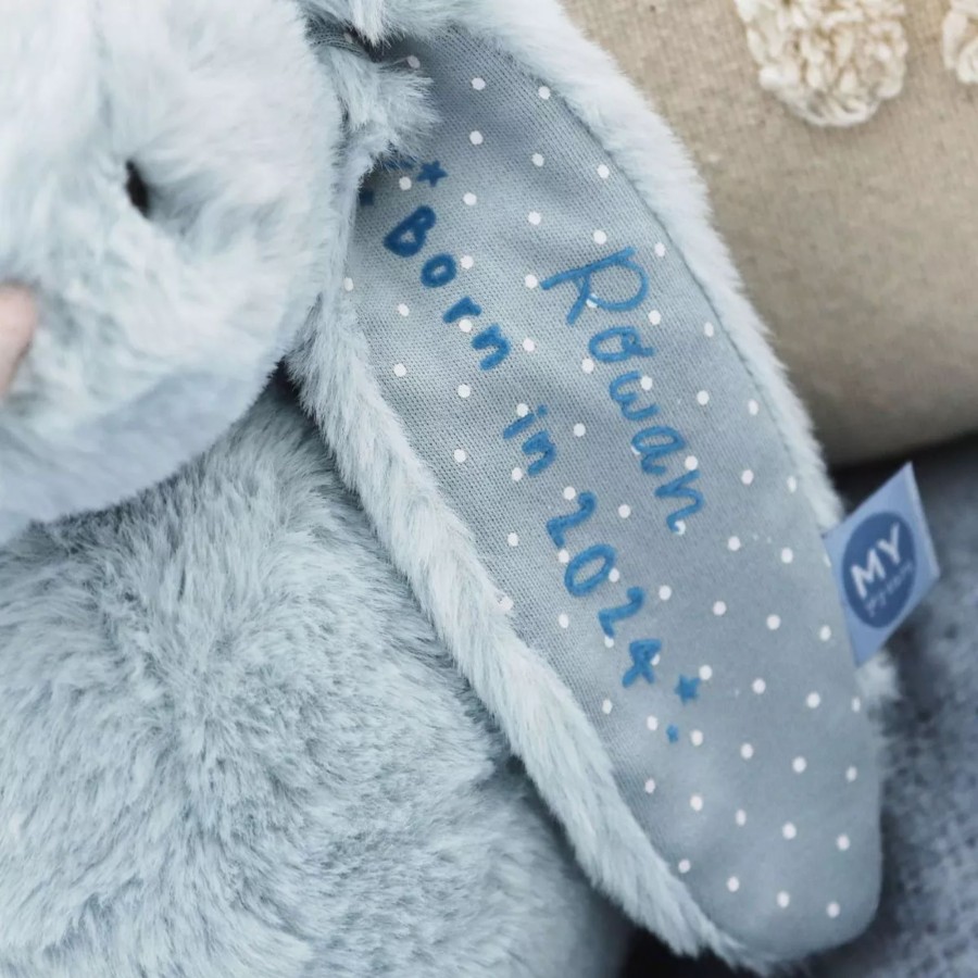 Toys & Books My 1st Years Cuddly Toys | Personalised Born In 2024 Blue Bunny Soft Toy