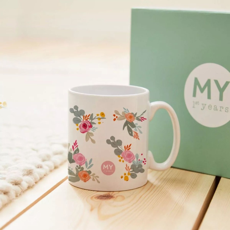 Gifts My 1st Years Gifts For Grown Ups | Personalised Floral Print 'Lucky' Mug