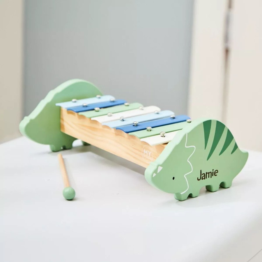 Toys & Books My 1st Years Musical | Personalised Wooden Dinosaur Xylophone