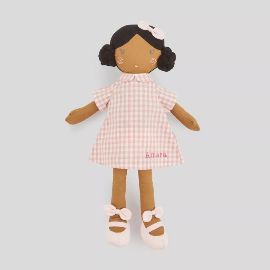 Toys & Books My 1st Years Dolls & Accessories | Personalised My 1St Doll In Pink Dress - Dark Hair