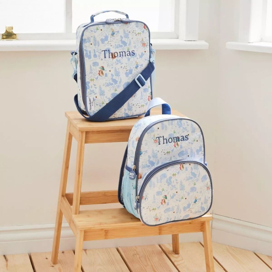 Kids (2-7Yrs) My 1st Years Kids Lunchbags | Personalised Blue Peter Rabbit Backpack & Lunch Bag Set