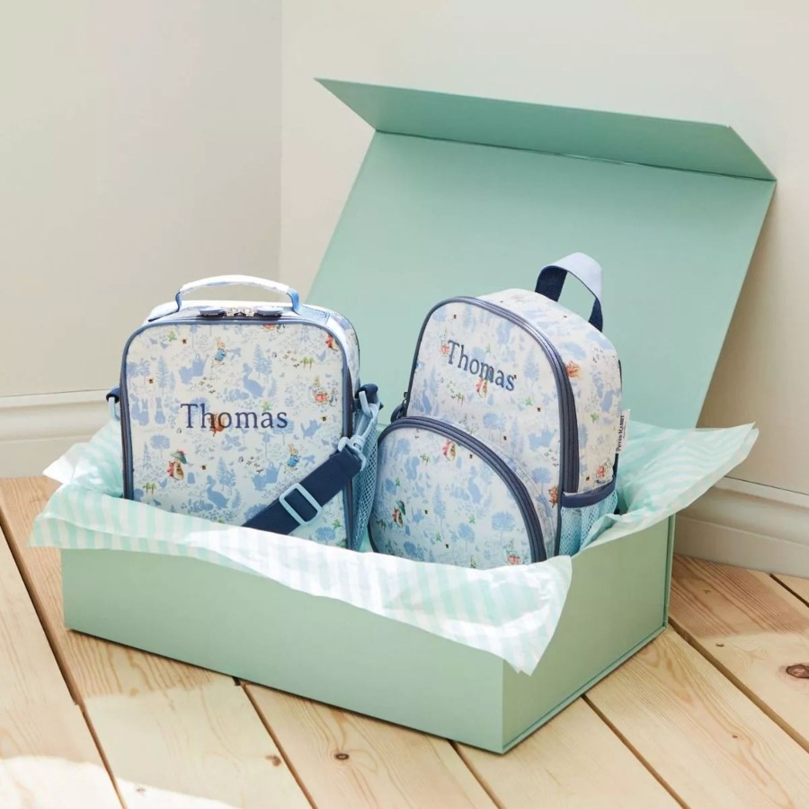 Kids (2-7Yrs) My 1st Years Kids Lunchbags | Personalised Blue Peter Rabbit Backpack & Lunch Bag Set