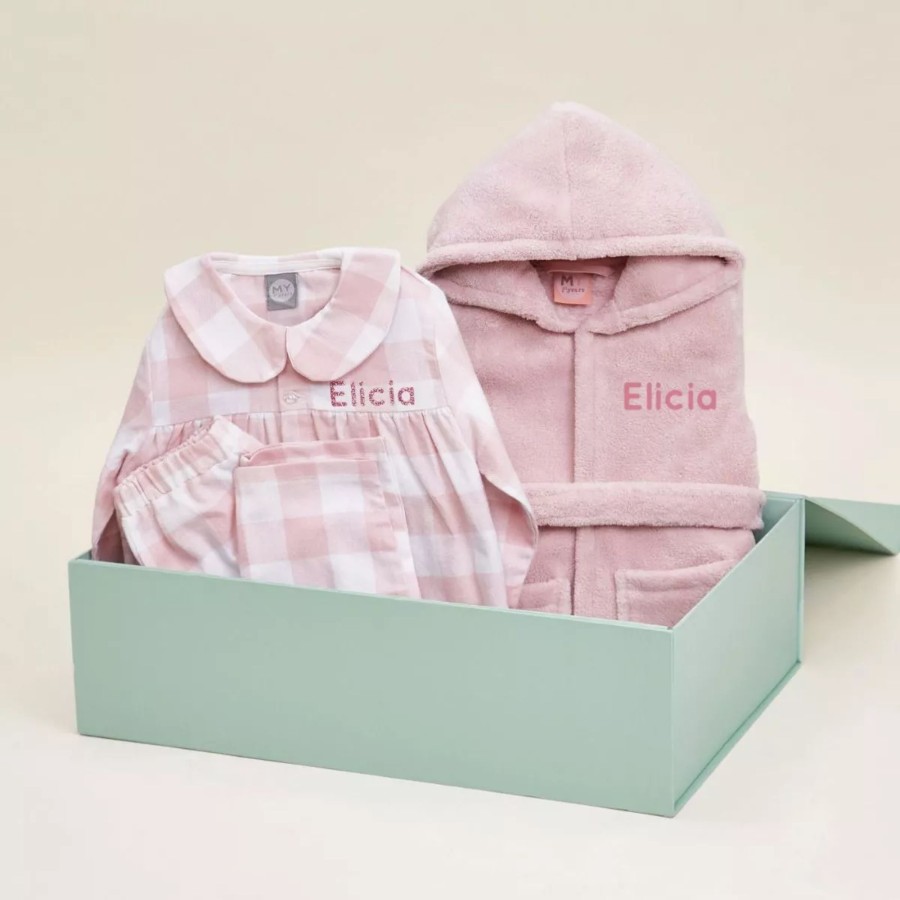 Kids (2-7Yrs) My 1st Years Kids Pyjamas | Personalised Pink Essential Bedtime Gift Set