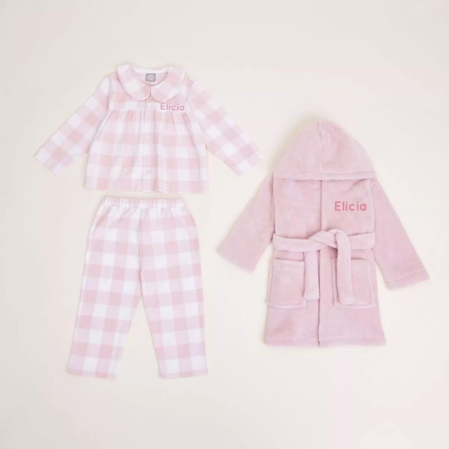 Kids (2-7Yrs) My 1st Years Kids Pyjamas | Personalised Pink Essential Bedtime Gift Set