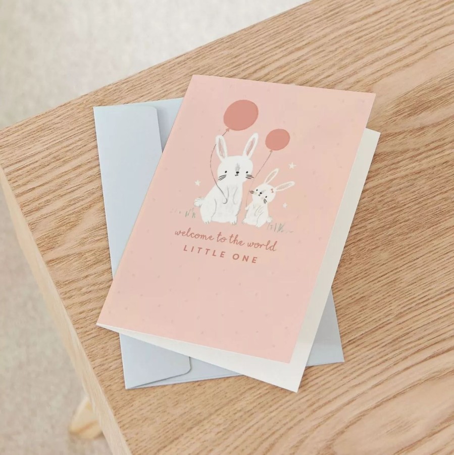 Gifts My 1st Years Greetings Cards | Personalised Bunny Design New Baby Greetings Card