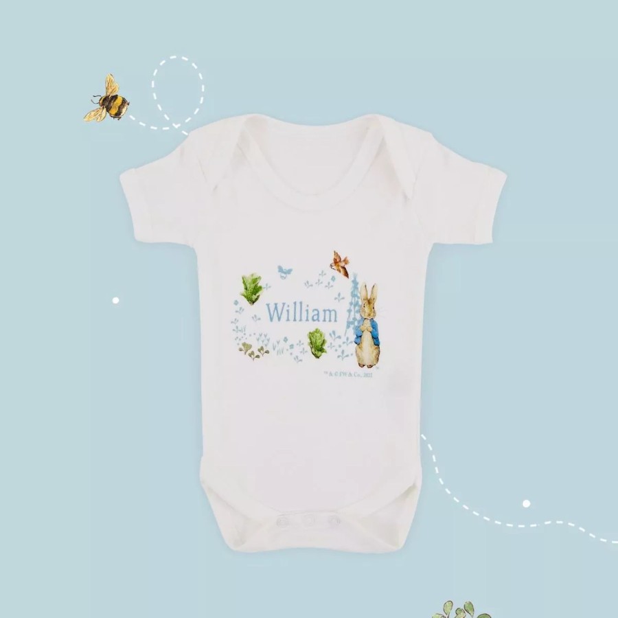 Baby (0-24 Mos) Peter Rabbit Baby Bodysuits & Vests | Personalised Peter Rabbit Bodysuit