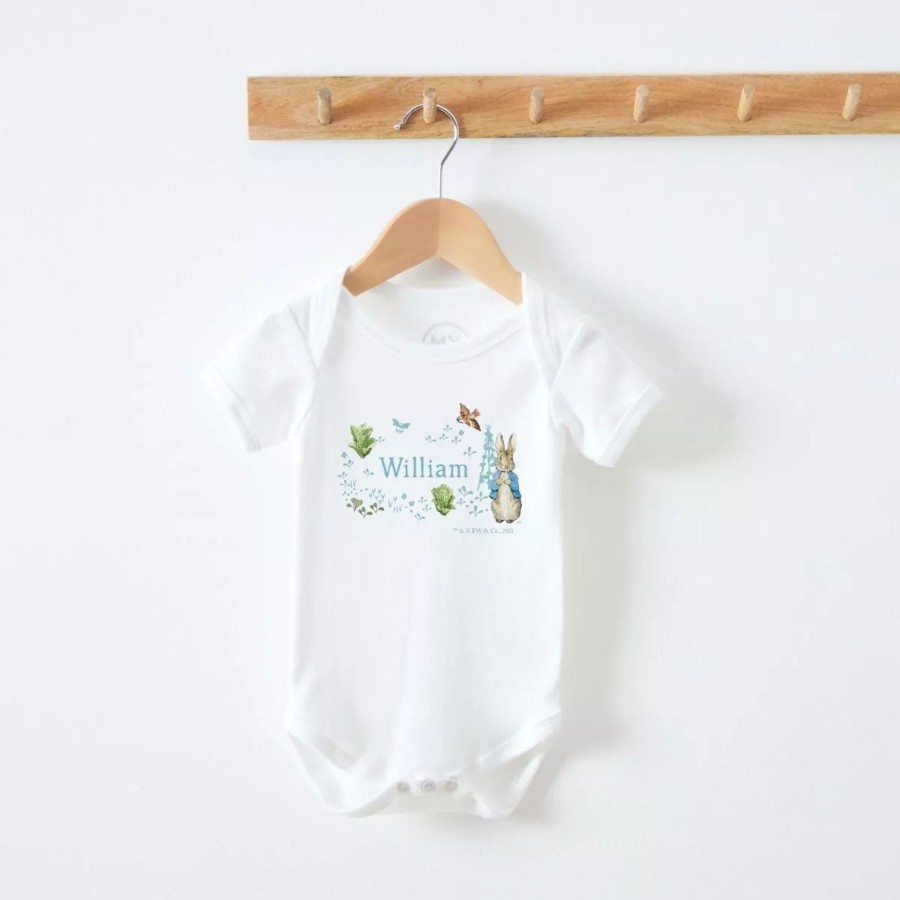 Baby (0-24 Mos) Peter Rabbit Baby Bodysuits & Vests | Personalised Peter Rabbit Bodysuit