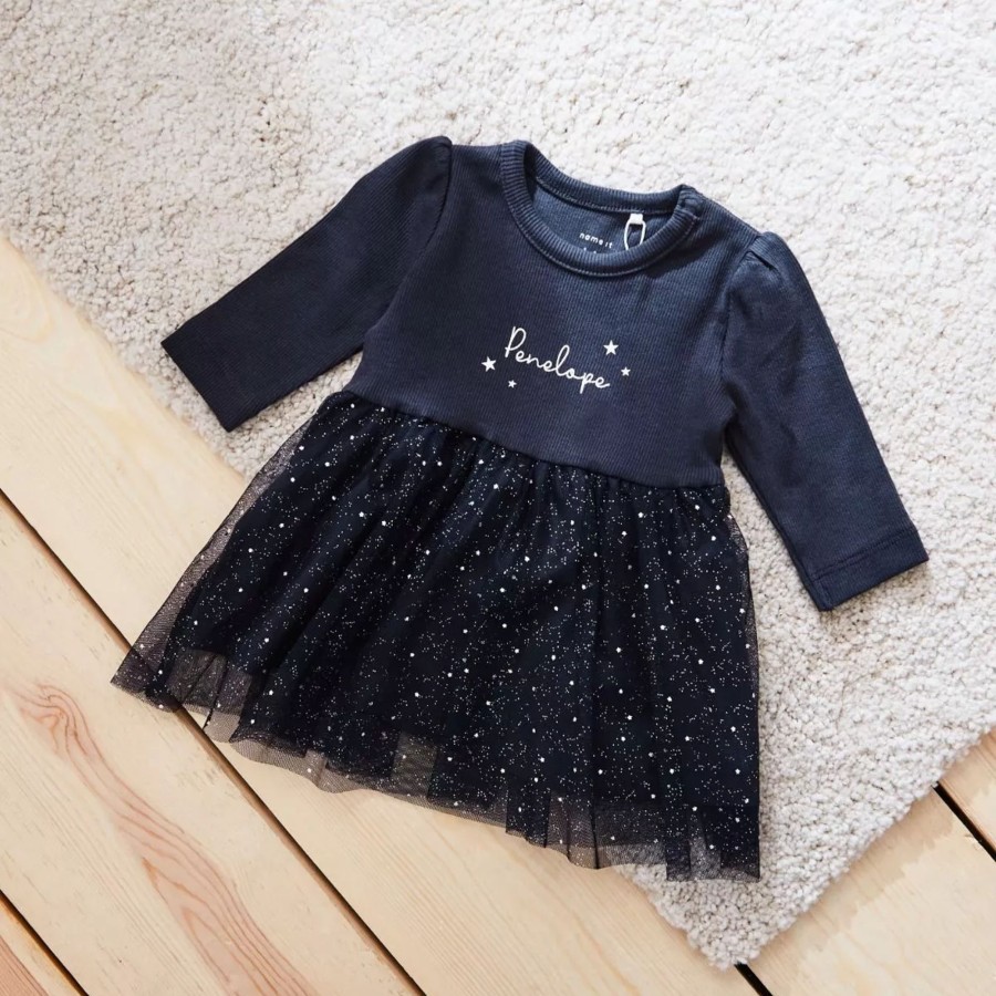 Baby (0-24 Mos) My 1st Years All Baby Clothing | Personalised Navy Tutu Dress By Name It