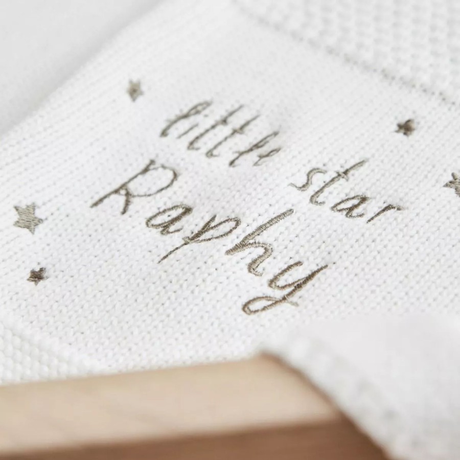 Baby (0-24 Mos) My 1st Years Swaddle Blankets | Personalised Little Star Ivory Shawl