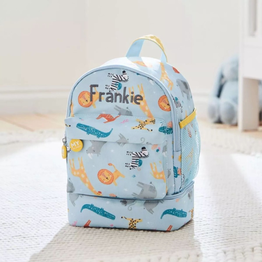 Kids (2-7Yrs) My 1st Years Kids Lunchbags | Personalised Safari Mini Backpack With Compartment