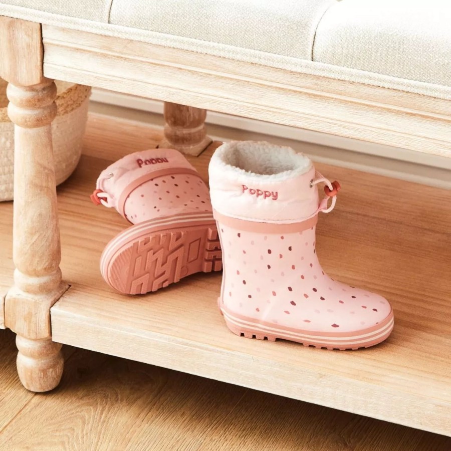 Kids (2-7Yrs) My 1st Years Kids Welly Boots | Personalised Pink Spot Welly Boots