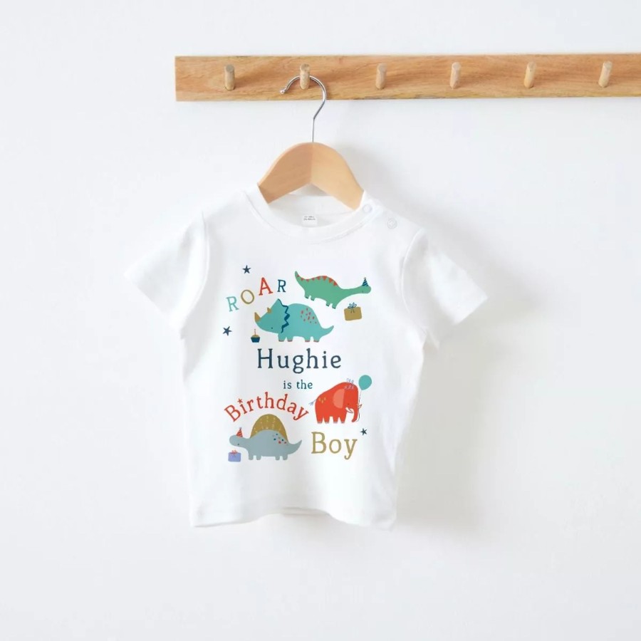 Kids (2-7Yrs) My 1st Years Kids Outfits | Personalised Dinosaur Birthday T-Shirt