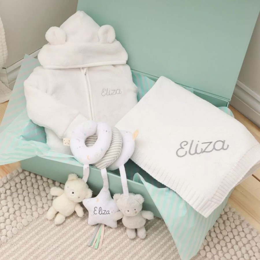 Baby (0-24 Mos) My 1st Years Baby Outfits | Personalised Ivory Premium Travel Gift Set