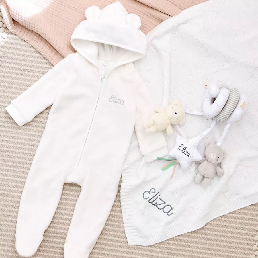 Baby (0-24 Mos) My 1st Years Baby Outfits | Personalised Ivory Premium Travel Gift Set