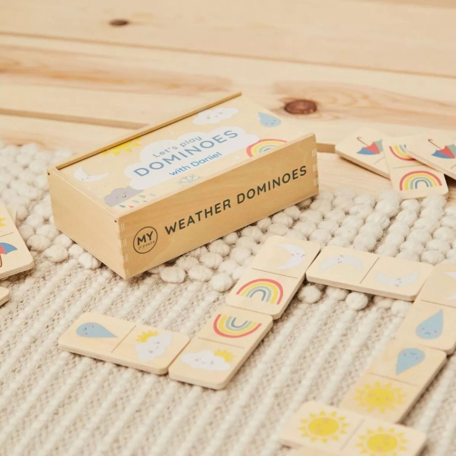 Toys & Books My 1st Years Montessori | Personalised Weather Wooden Domino Set