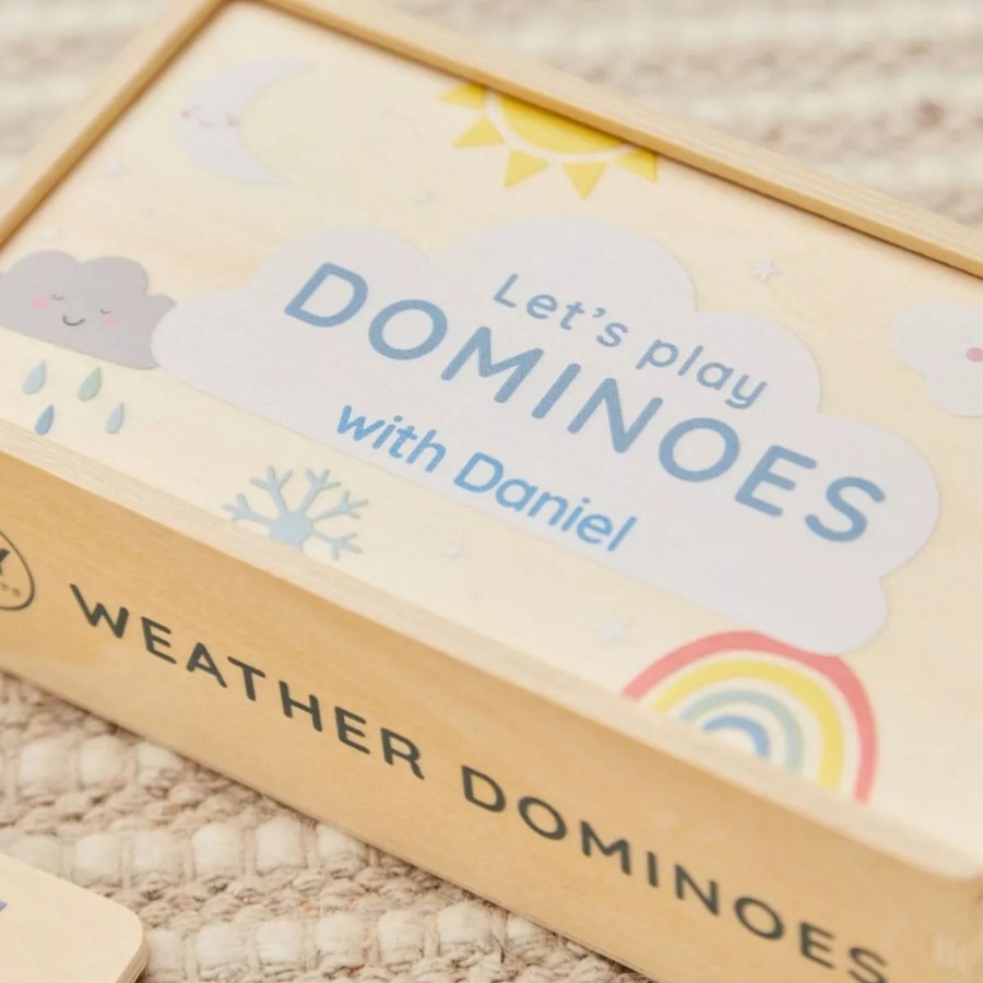 Toys & Books My 1st Years Montessori | Personalised Weather Wooden Domino Set