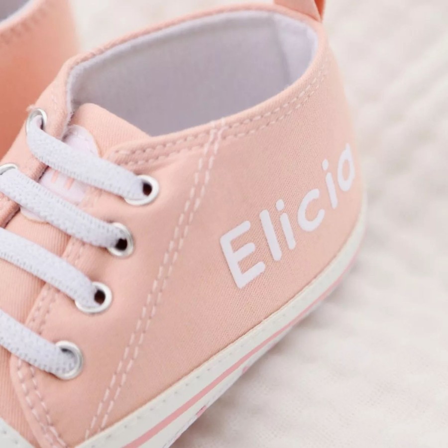 Baby (0-24 Mos) My 1st Years Baby Shoes | Personalised Pink Baby High Top Shoes