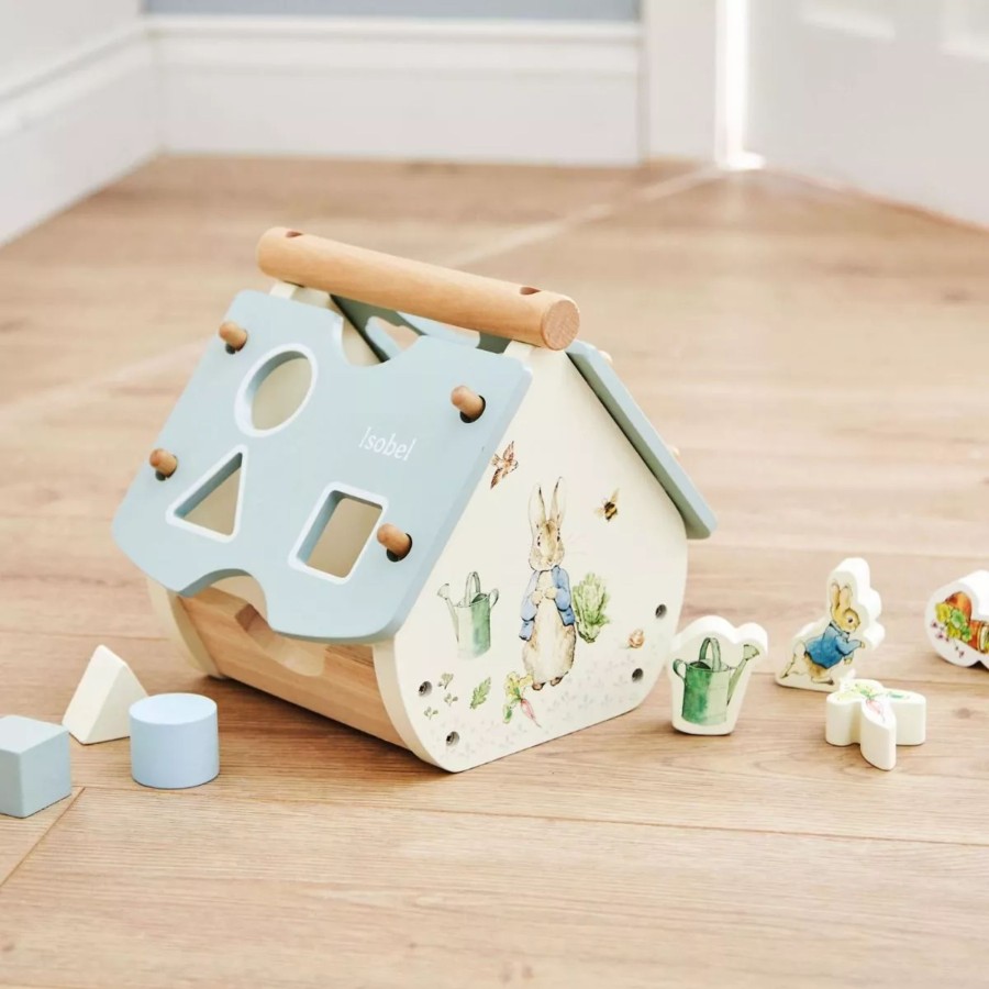 Toys & Books Peter Rabbit Stackers & Sorters | Personalised Peter Rabbit Wooden Shape Sorter