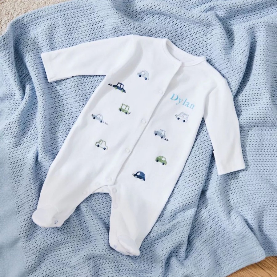 Baby (0-24 Mos) My 1st Years Baby Sleepsuits & Pyjamas | Personalised Transport Jersey Sleepsuit