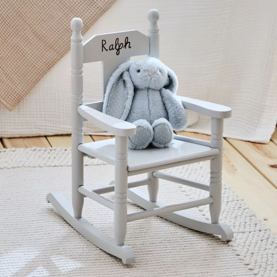 Furniture My 1st Years Tables & Chairs | Personalised Grey Star Children'S Rocking Chair