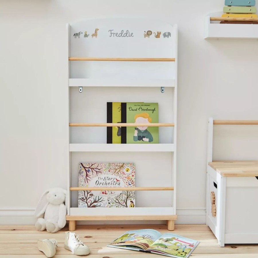 Furniture My 1st Years Room Accessories | Personalised Safari Design White Bookcase