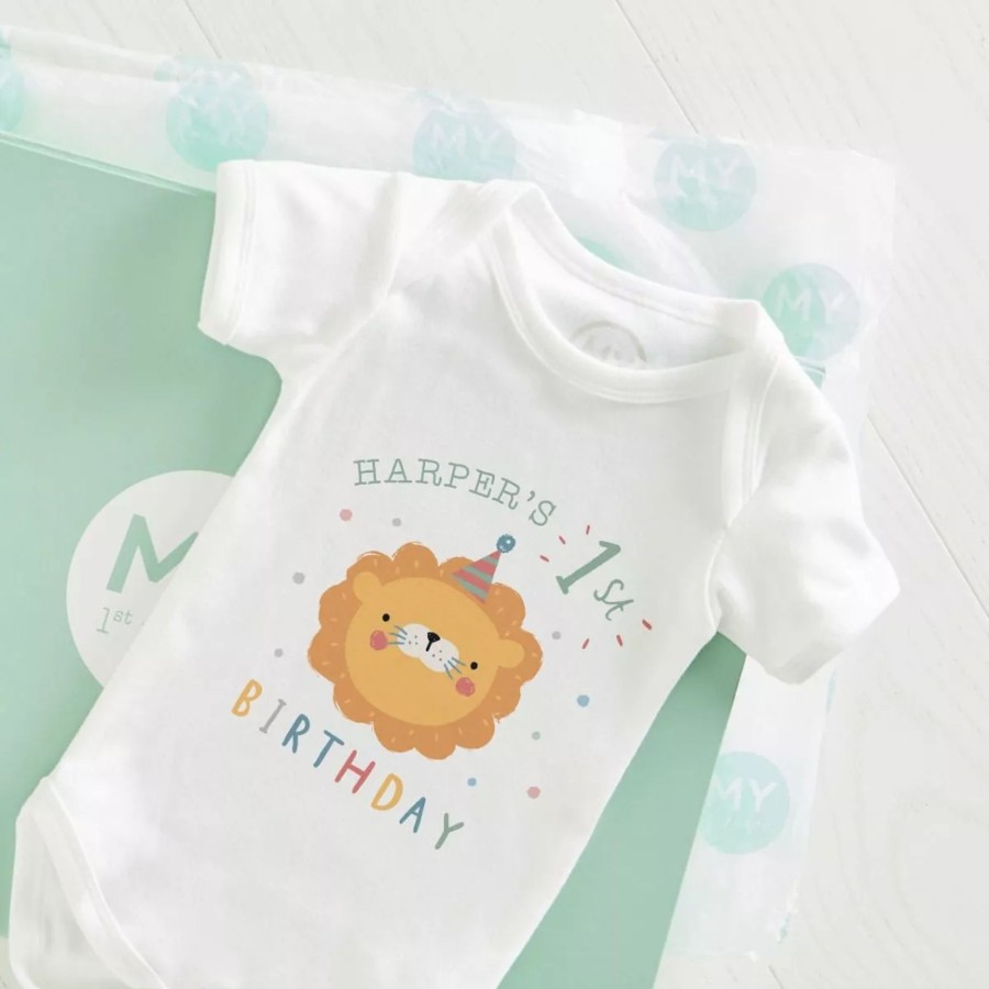 Baby (0-24 Mos) My 1st Years Baby Bodysuits & Vests | Personalised White '1St Birthday' Bodysuit